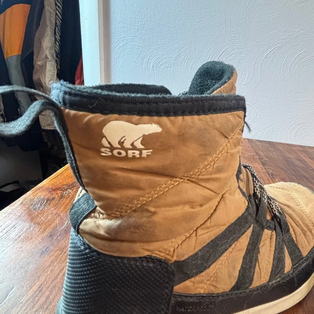 Sorel Whitney II Short Lace Boots Elk Black Waterproof Insulated US 6 NY3903-287